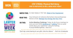 Lawyers Well-Being Monday: PHYSICAL WELL-BEING