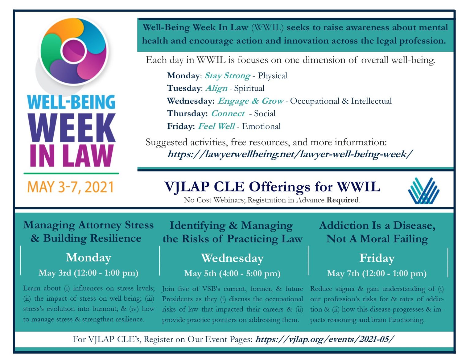 WellBeing Week in Law May 37, 2021 Virginia Judges and Lawyers